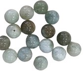 Aquamarine Green Polished Round 10mm EACH BEAD-beads incl pearls-Beadthemup