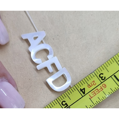 Mother of Pearl Shell alphabet  Letters A-Z 10mm