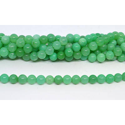 Chrysophase 3A Polished round 8mm 49 beads