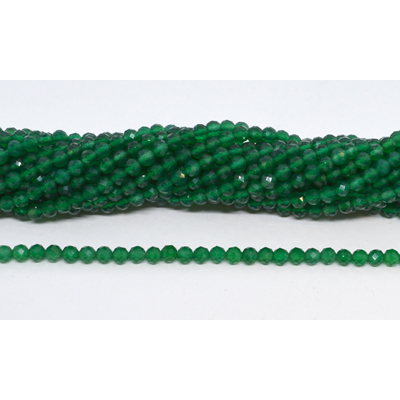 Green Onyx Faceted round 4mm strand 98 beads per strand