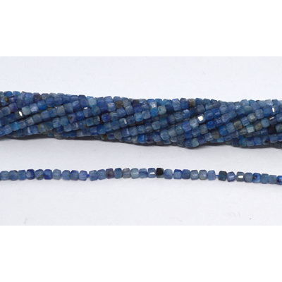 Kyanite Faceted Cube 2.5mm strand 170 beads