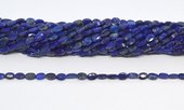 Lapis Faceted flat oval 6x8mm Strand 62 beads-beads incl pearls-Beadthemup