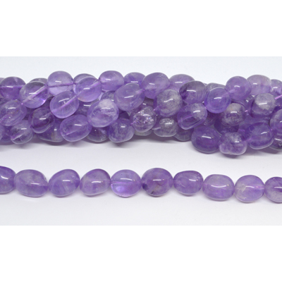 Amethyst Lavender Polished nugget approx 12x16mm strand  24 beads