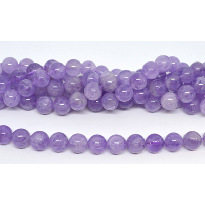 Amethyst Lavender Polished Round 12mm strand 33 beads