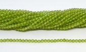 Peridot Faceted Round 3mm strand 122 beads-beads incl pearls-Beadthemup