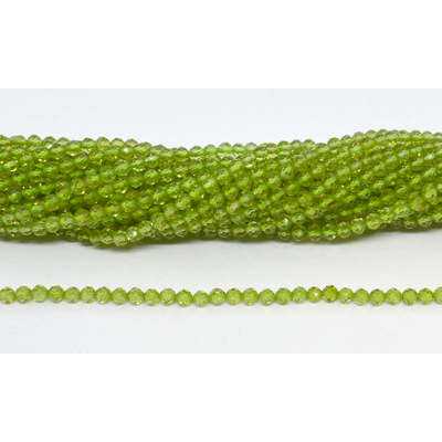 Peridot Faceted Round 3mm strand 122 beads