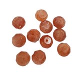 Sunstone 2A Faceted Rondel 8x5mm EACH BEAD-beads incl pearls-Beadthemup