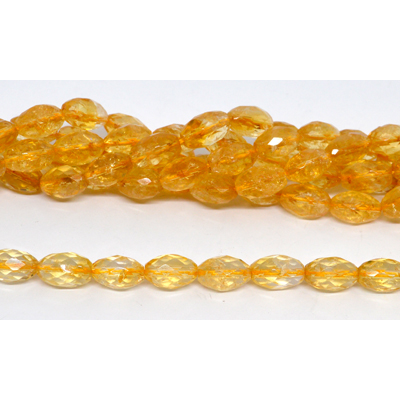 Citrine Faceted Oval 8x12mm strand 32 beads
