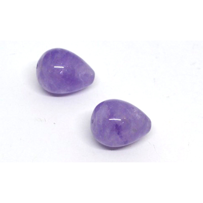 Lavender Amethyst Polished Teardrop 15x20mm PER PAIR