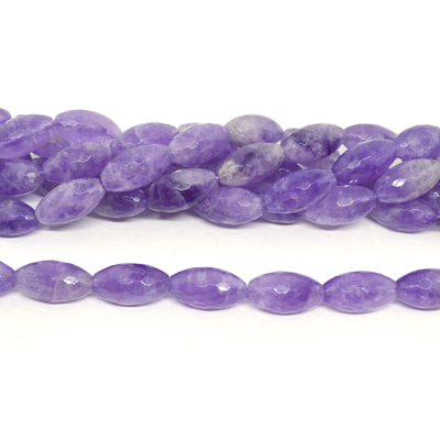 Laveneder Amethyst Faceted Oval 12x20mm Str 18 beads