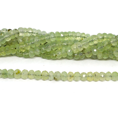 Prehnite Faceted Rondel 8x4mm strand 85 beads
