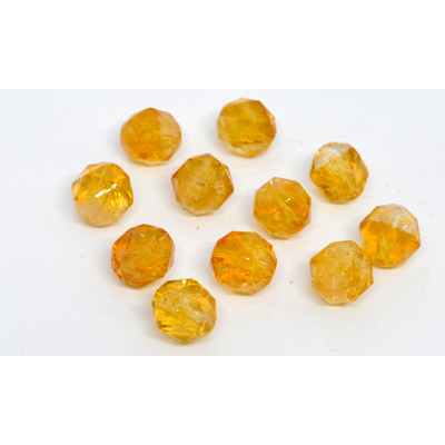 Citrine Faceted Star Cut 10mm EACH BEAD