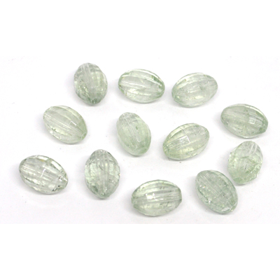 Green Amethyst Faceted step cut Oval 9x12mm