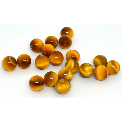 Golden Tigereye 2A south Africa(heated) 10mm Round EACH BEAD