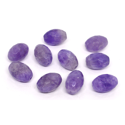Laveneder Amethyst Faceted Oval 13x18mm EACH BEAD