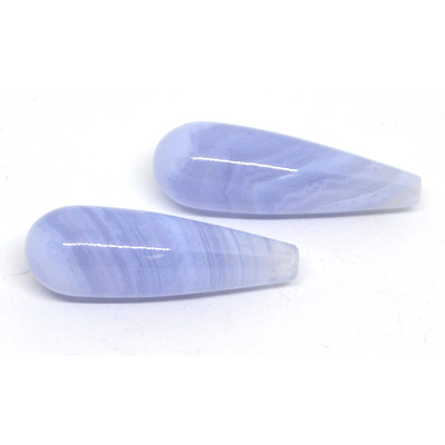 Blue Lace Agate Polished Briolette 8x25mm PAIR