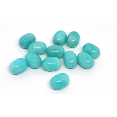 Amazonite Peru Polished Barrel 12x16mm EACH BEAD