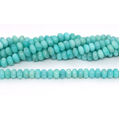 Amazonite Peru Polished Rondel 7-7.5x5mm Strand 87 beads