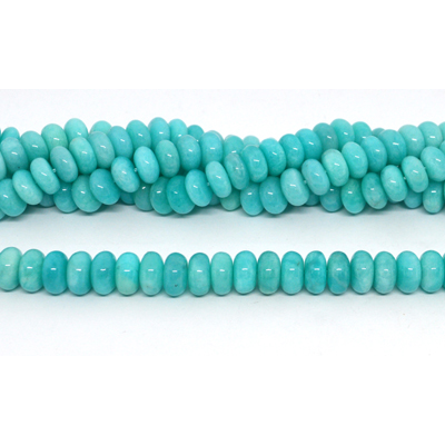 Amazonite Peru Polished Rondel 10x5mm Strand approx 72 beads