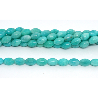 Amazonite Peru Polished Olive 8x12mm Strand 33 beads