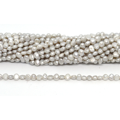 Freshwater Pearl Potato Grey 3.5-4mm strand 109 beads