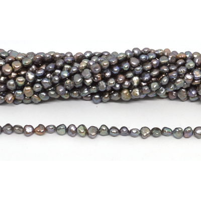 Freshwater Pearl Potato Peacock 4-4.5mm strand 96 beads