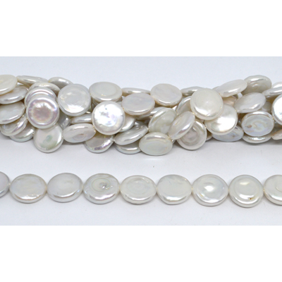 Freshwater Pearl Coin 14-15mm strand 28 beads