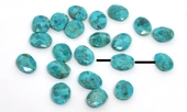 Turquoise Faceted flat Oval 12x9mm EACH BEAD-beads incl pearls-Beadthemup