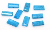 Turquoise Faceted Side Drill rectangle 15x7mm EACH BEAD-beads incl pearls-Beadthemup