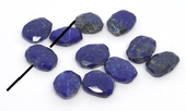 Lapis Faceted flat side drill Nugget 14x10mm EACH BEAD-beads incl pearls-Beadthemup