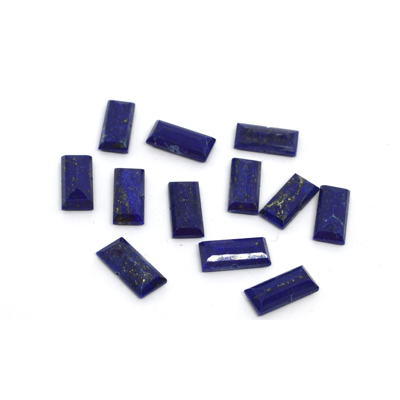 Lapis Faceted Side Drill rectangle 15x7mm EACH BEAD