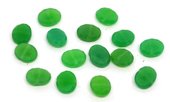 Green Chalcedony Faceted side drill oval 14x8mm EACH BEAD-beads incl pearls-Beadthemup