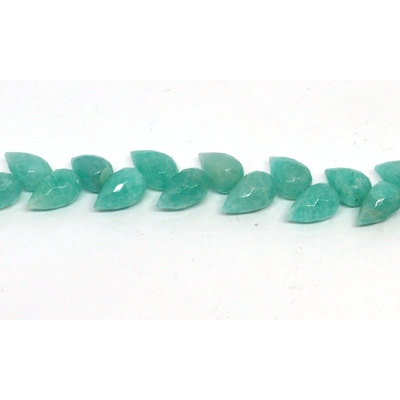 Amazonite Faceted Briolette side drill 10x8mm EACH BEAD