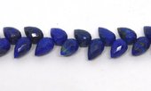 Lapis Faceted Briolette side drill 10x8mm EACH BEAD-beads incl pearls-Beadthemup