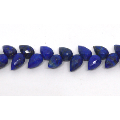 Lapis Faceted Briolette side drill 10x8mm EACH BEAD