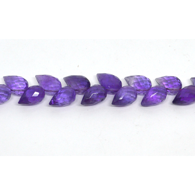 Amethyst Faceted Briolette side drill 10x8mm EACH BEAD