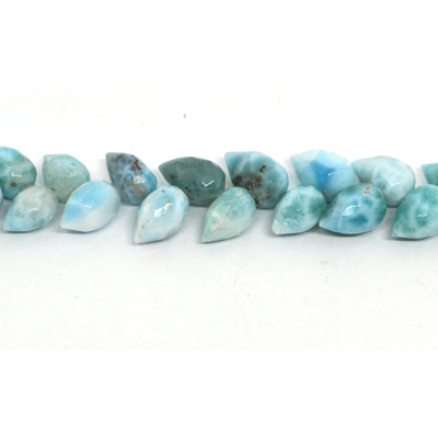 Larimar Faceted Briolette side drill 10x8mm EACH BEAD
