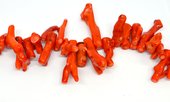 Coral Orange top drill stick 20-50m approx 46 beads-beads incl pearls-Beadthemup