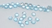 Blue Topaz Faceted Briolette 6x6mm EACH BEAD-beads incl pearls-Beadthemup