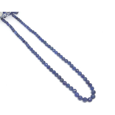 Sapphire (heated) Faceted round Strand 4.6-7.3mm 74 beads