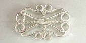 LAST ONES Sterling Silver Connecter 10x15mm 2 pack-findings-Beadthemup