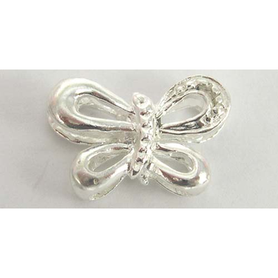 Sterling Silver Bead Butterfly 18x12mm 1 pack