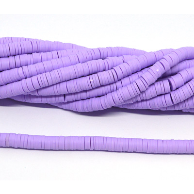 Polymer Clay Lt Lavender 6mm Heshi Bead str 40cm Approx 300 plus