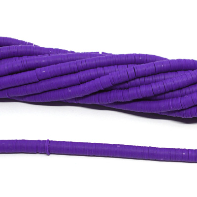 Polymer Clay Purple 6mm Heshi Bead str 40cm Approx 300 plus