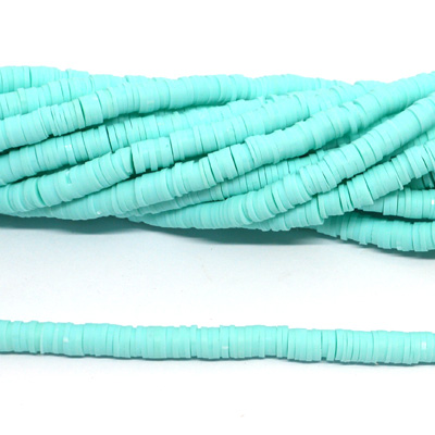 Polymer Clay Lt Aqua 6mm Heshi Bead str 40m Approx 300 plus