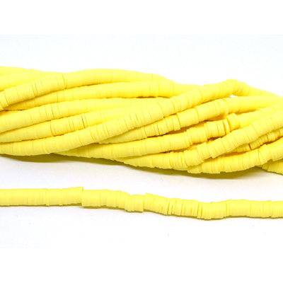 Polymer Clay Pale Lemon 6mm Heshi Bead str 40cm Approx 300 plus