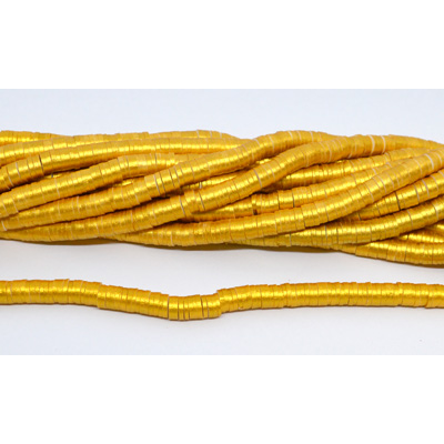 Polymer Clay Metalic Gold 6mm Heshi Bead str 40cm Approx 300 plus