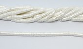 Polymer Clay Metalic White 6mm Heshi Bead str 40cm Approx 300 plus-beads incl pearls-Beadthemup