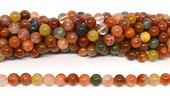 Red Rutile Quartz Polished Round 8mm strand 44 beads-beads incl pearls-Beadthemup