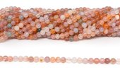 Pink Yan Yuan Agate Polished round 6mm strand 62 beads-beads incl pearls-Beadthemup